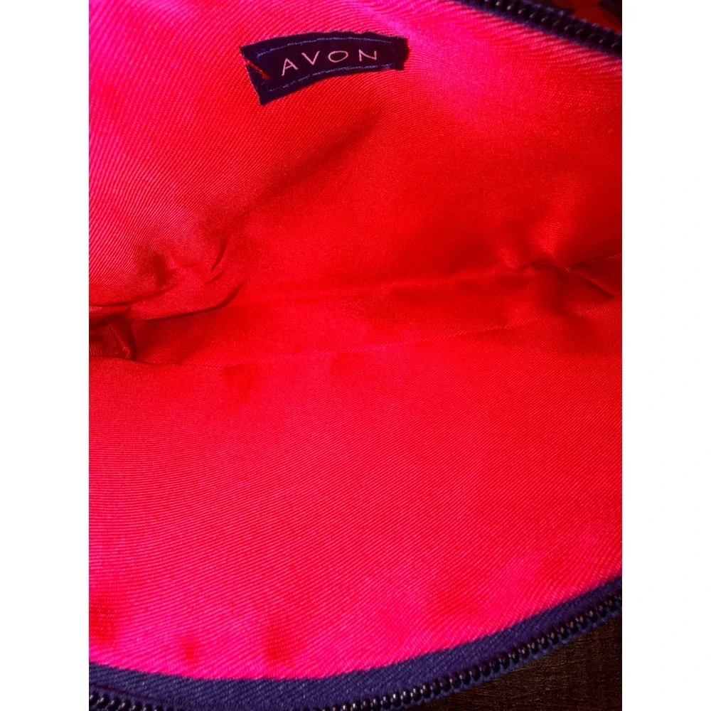 NWOT 2 AVON Geometric‎ Pattern Cosmetic Makeup Bag Pouch